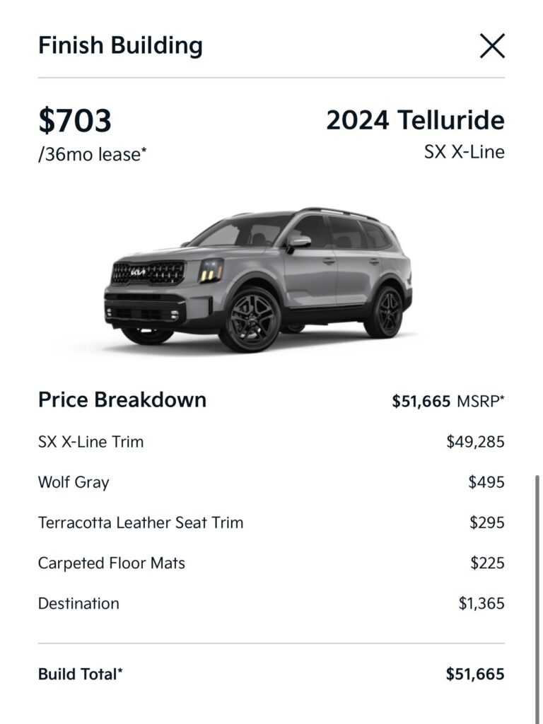 2024 Kia Telluride Lease