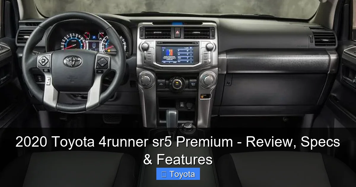 Featured image for 2020 Toyota 4runner sr5 Premium - Review, Specs & Features