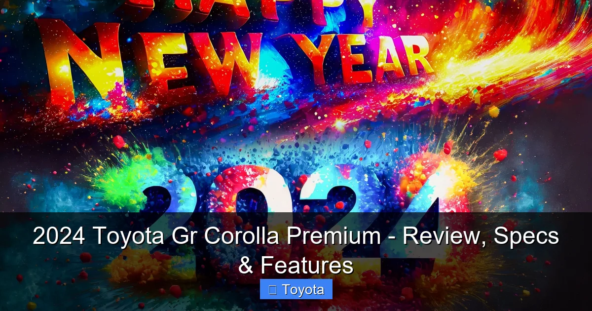 Featured image for 2024 Toyota Gr Corolla Premium - Review, Specs & Features