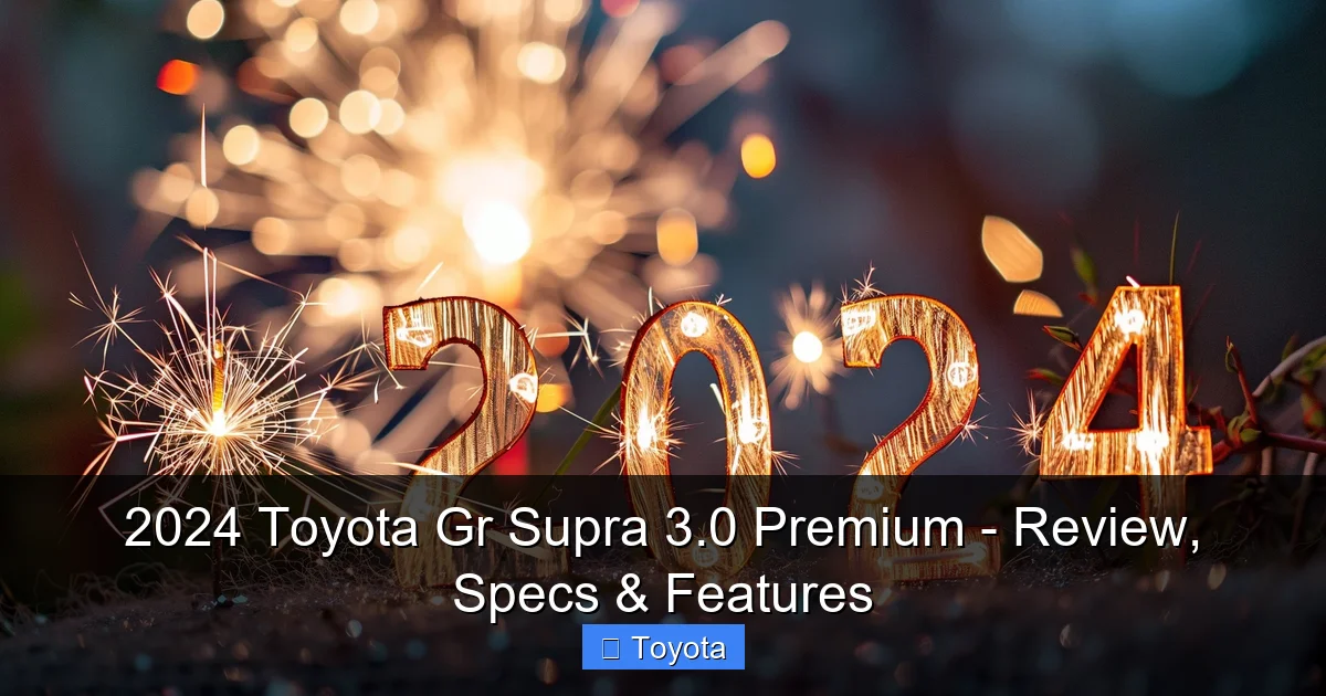 Featured image for 2024 Toyota Gr Supra 3.0 Premium - Review, Specs & Features