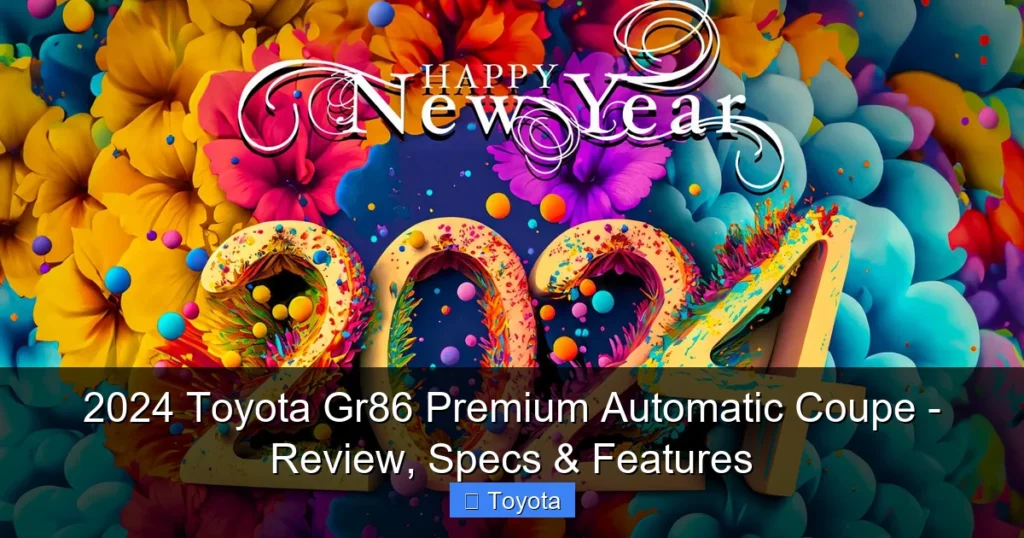 Featured image for 2024 Toyota Gr86 Premium Automatic Coupe - Review, Specs & Features