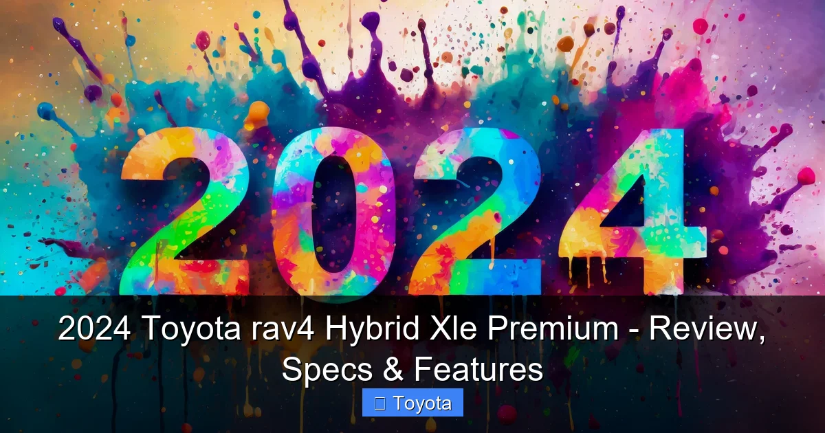 Featured image for 2024 Toyota rav4 Hybrid Xle Premium - Review, Specs & Features