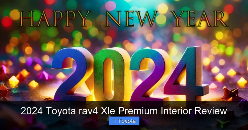 Featured image for 2024 Toyota rav4 Xle Premium Interior Review
