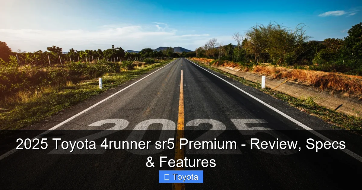 Featured image for 2025 Toyota 4runner sr5 Premium - Review, Specs & Features