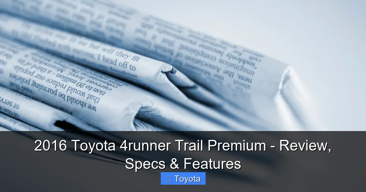 2016 Toyota 4runner Trail Premium - Review, Specs & Features - content1 visual guide