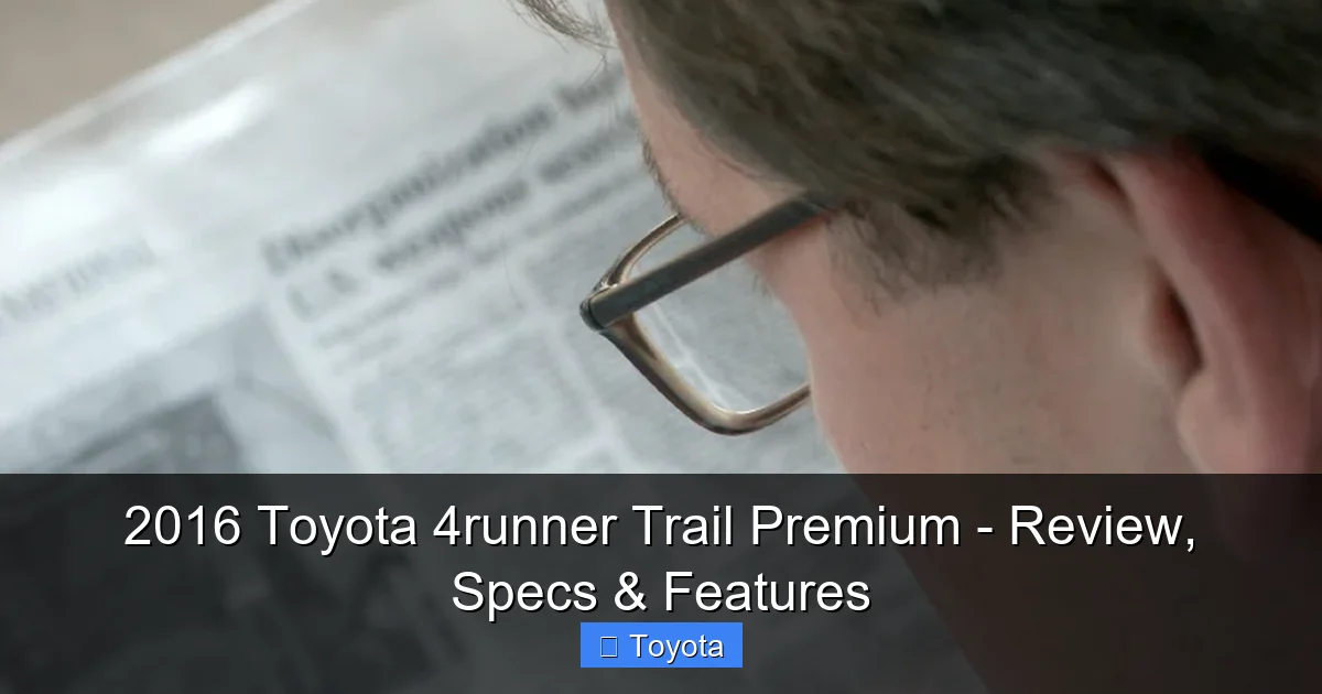 2016 Toyota 4runner Trail Premium - Review, Specs & Features - content2 visual guide