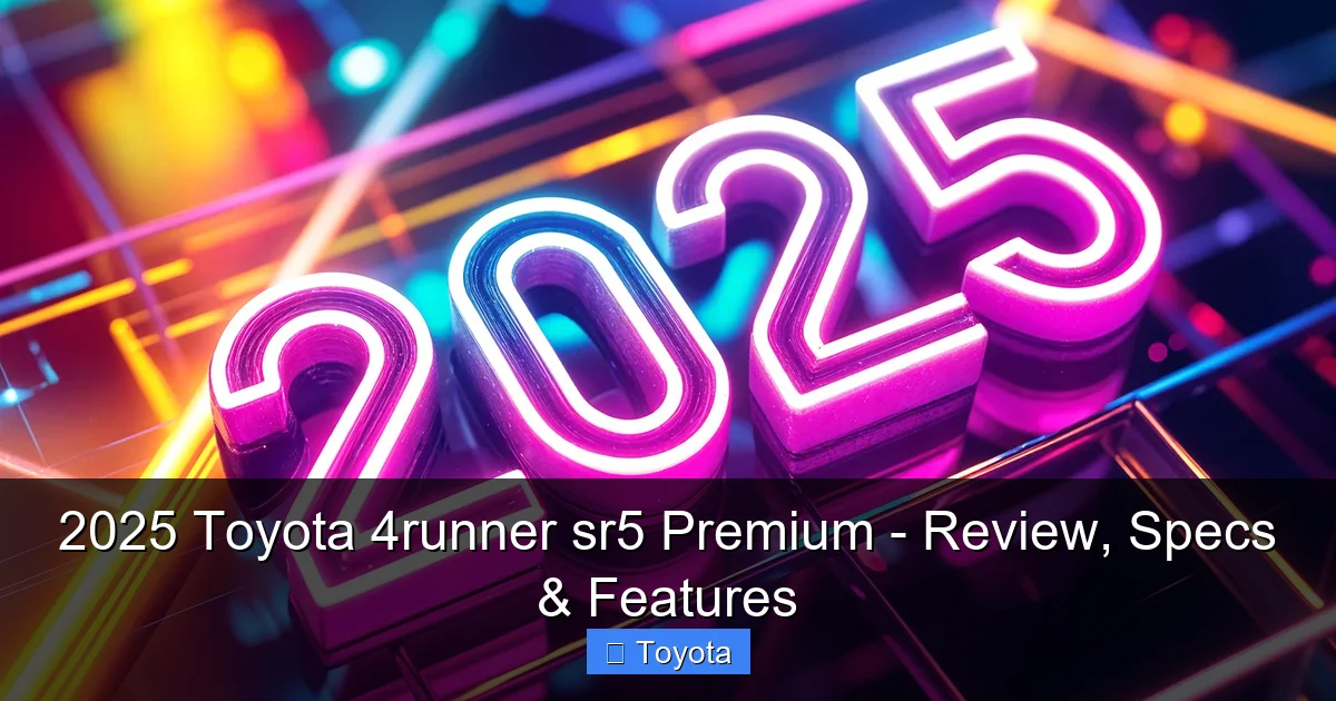 2025 Toyota 4runner sr5 Premium - Review, Specs & Features - content1 visual guide