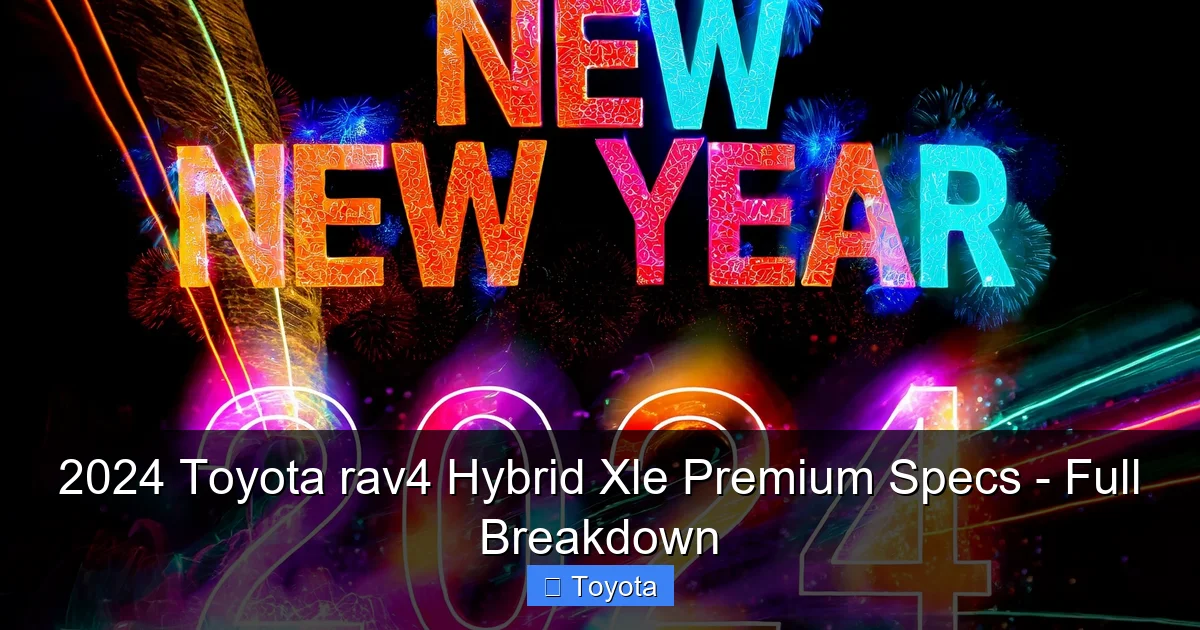 2024 Toyota rav4 Hybrid Xle Premium Specs - Full Breakdown - content2 visual guide