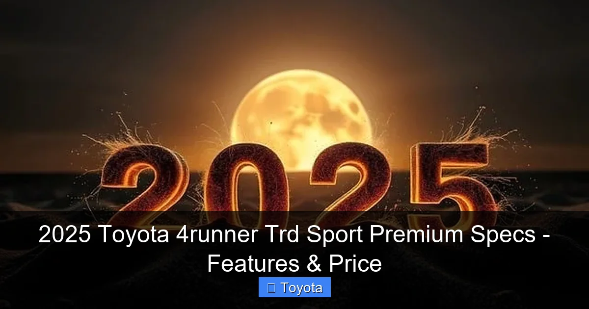 2025 Toyota 4runner Trd Sport Premium Specs - Features & Price - content1 visual guide