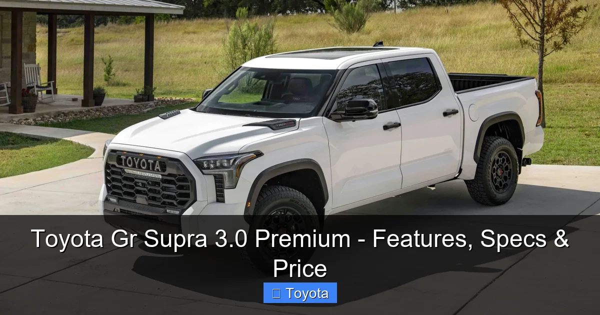 Toyota Gr Supra 3.0 Premium - Features, Specs & Price - content1 visual guide