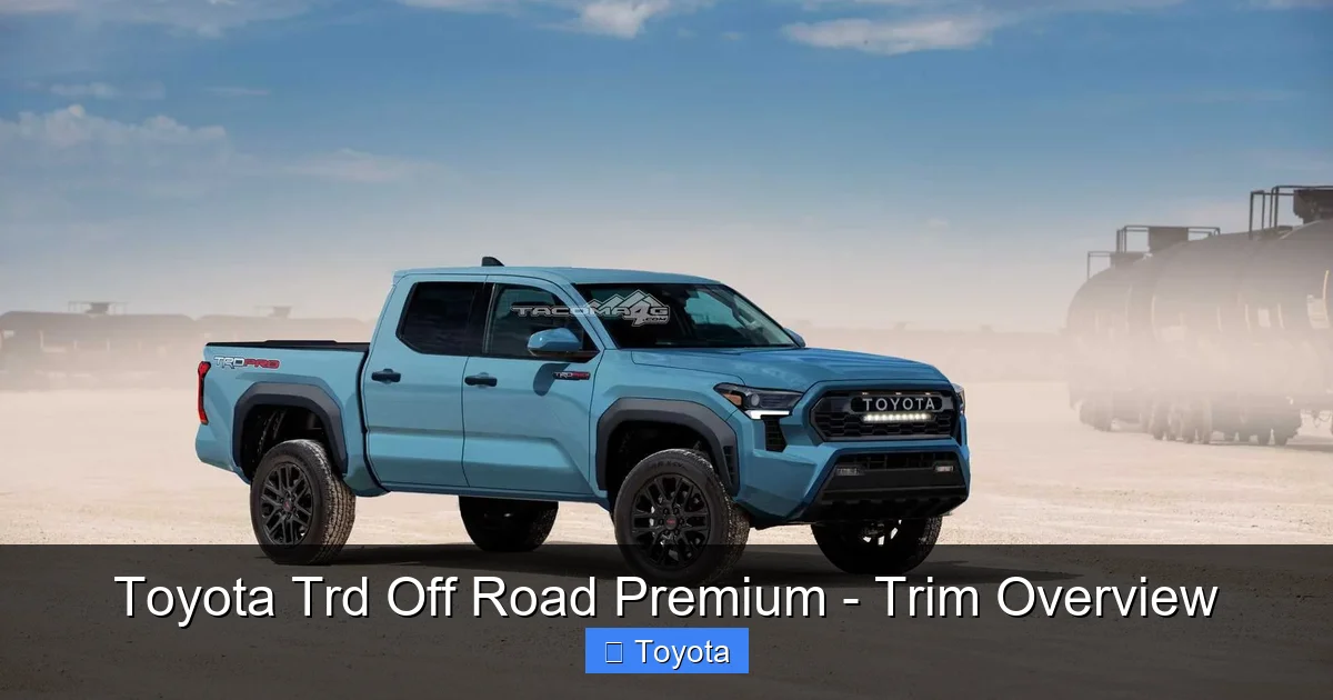 Toyota Trd Off Road Premium - Trim Overview - content2 visual guide