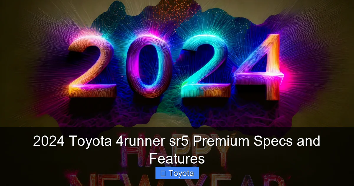2024 Toyota 4runner sr5 Premium Specs and Features - content1 visual guide