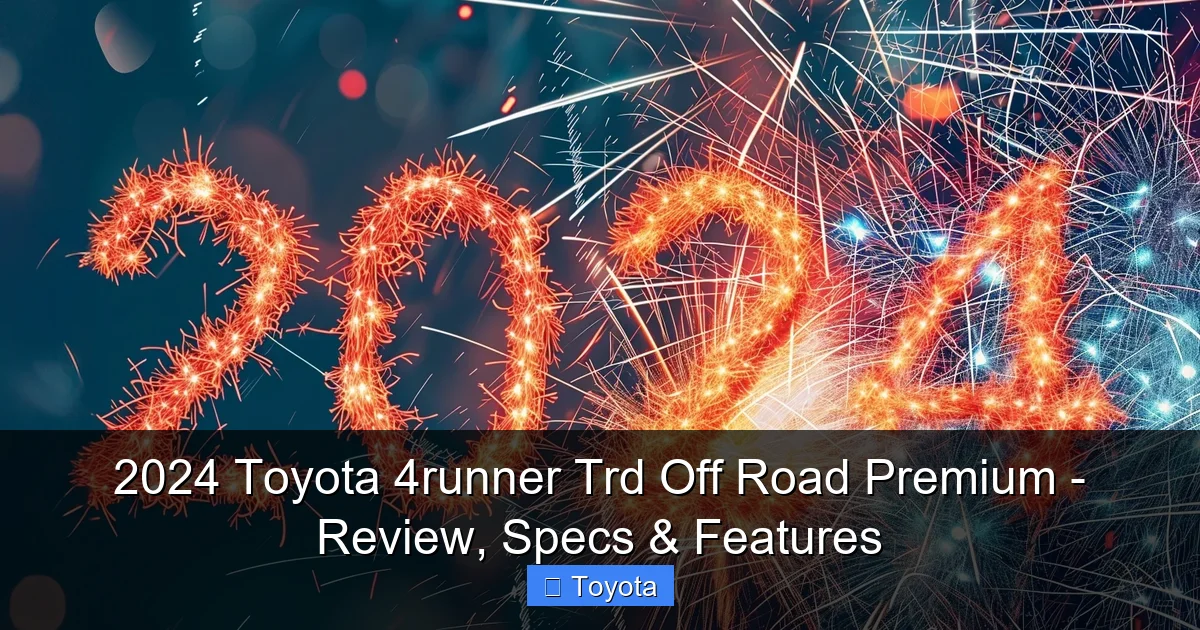 2024 Toyota 4runner Trd Off Road Premium - Review, Specs & Features - content2 visual guide