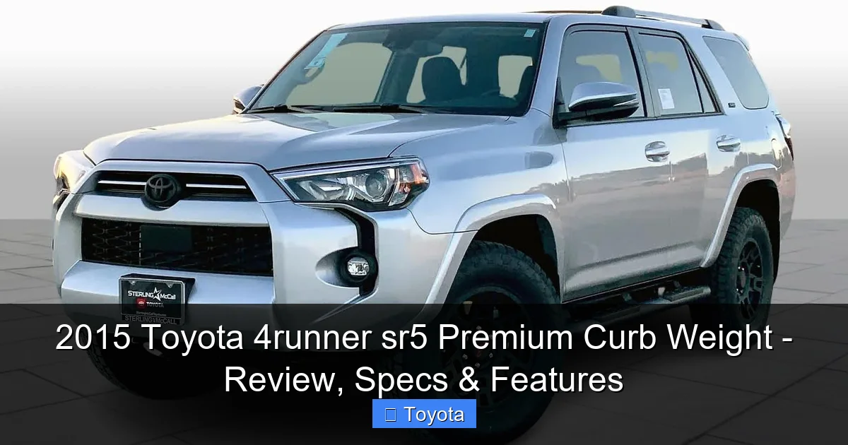 2015 Toyota 4runner sr5 Premium Curb Weight - Review, Specs & Features - content1 visual guide