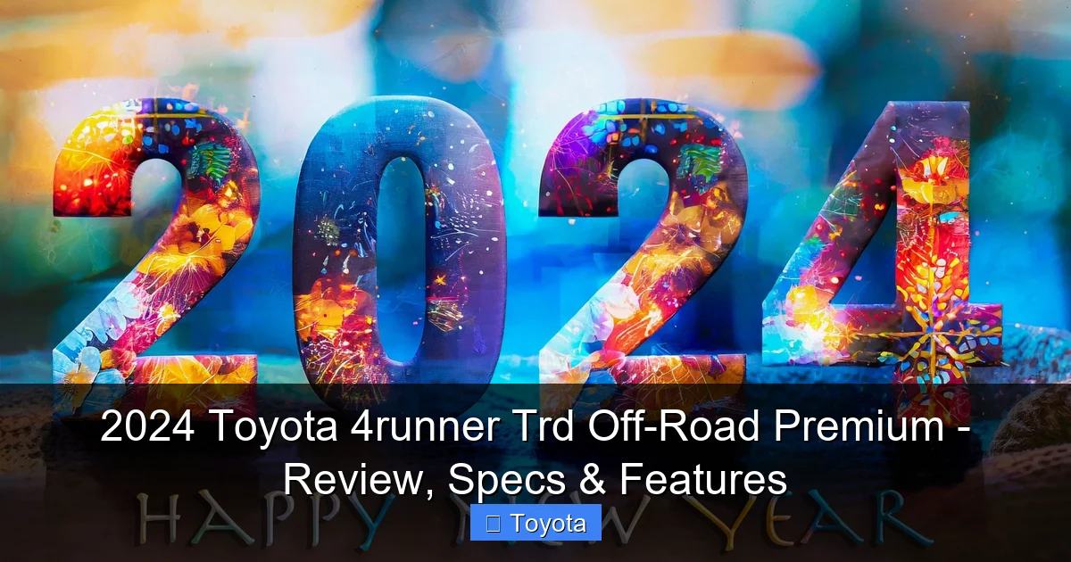 2024 Toyota 4runner Trd Off-Road Premium - Review, Specs & Features - content1 visual guide