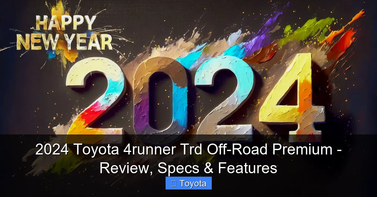 2024 Toyota 4runner Trd Off-Road Premium - Review, Specs & Features - content2 visual guide