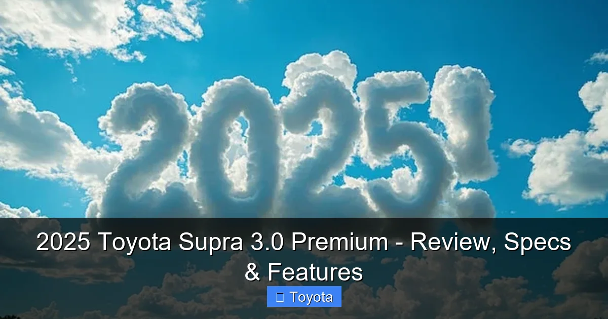 2025 Toyota Supra 3.0 Premium - Review, Specs & Features - content1 visual guide