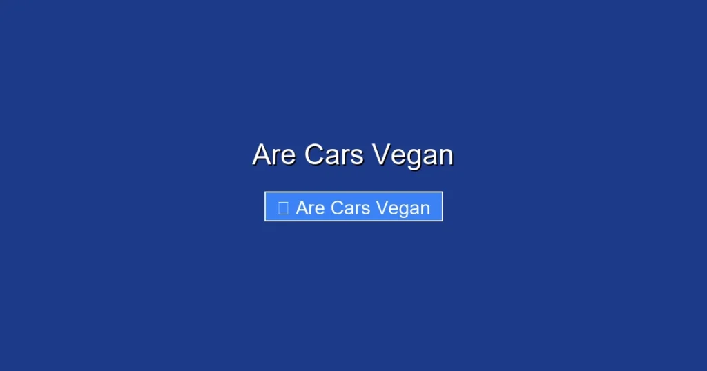 Are Cars Vegan