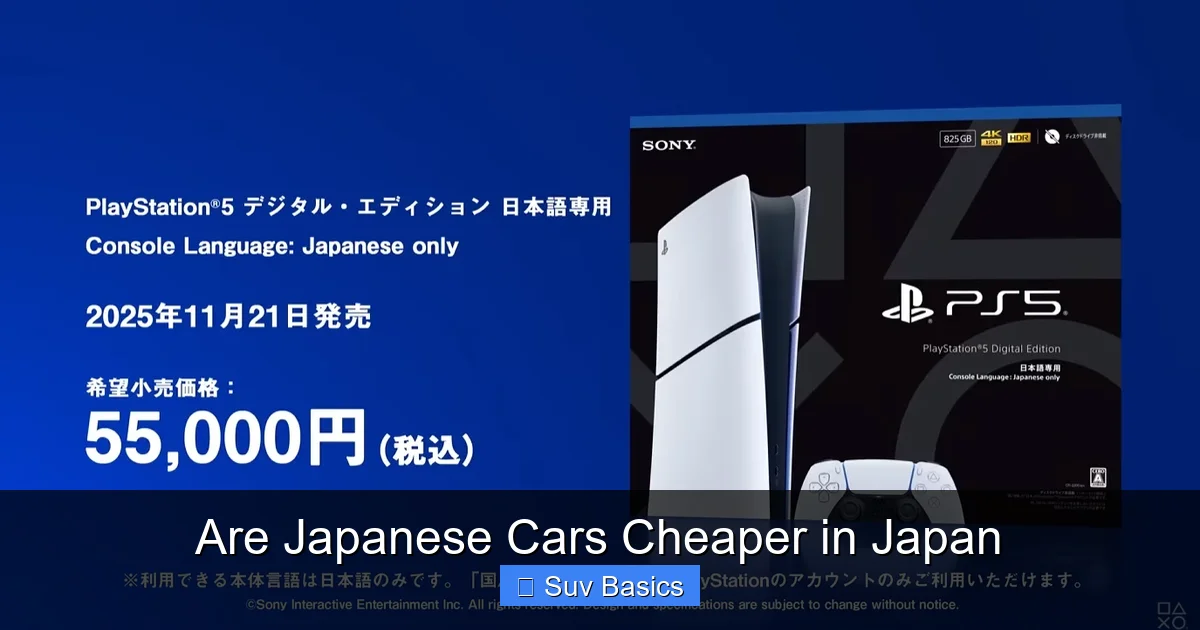 Are Japanese Cars Cheaper in Japan