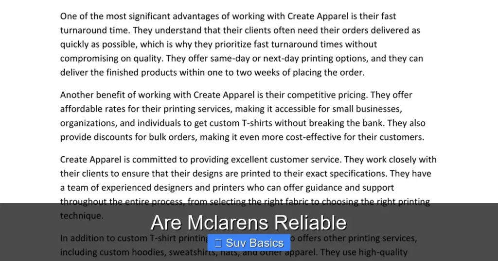 Are Mclarens Reliable