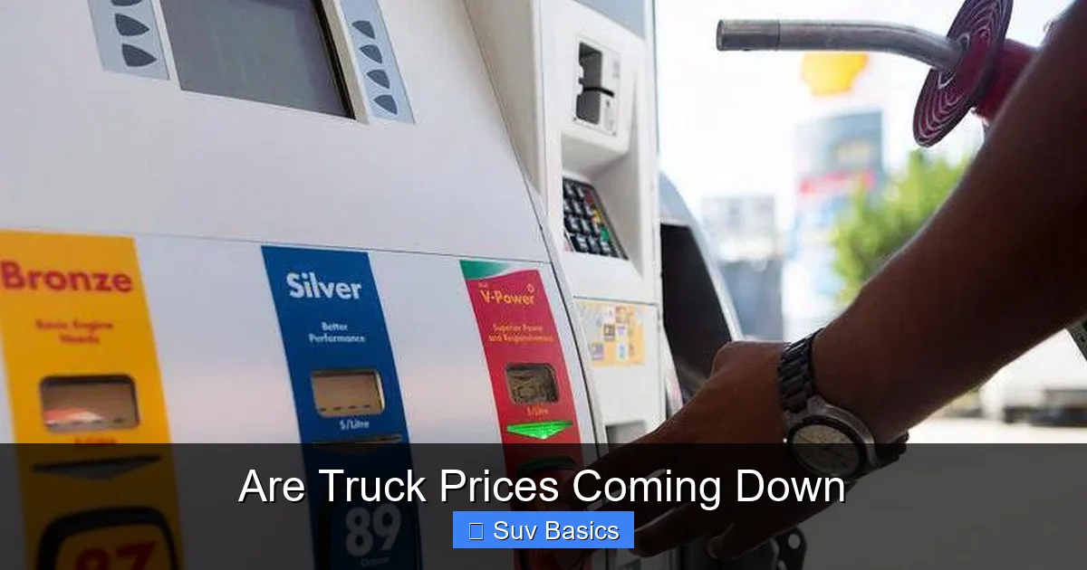 Are Truck Prices Coming Down