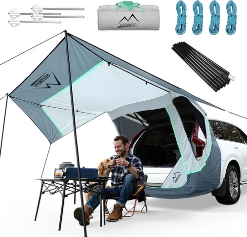 SUV Tailgate Tent with Poles &