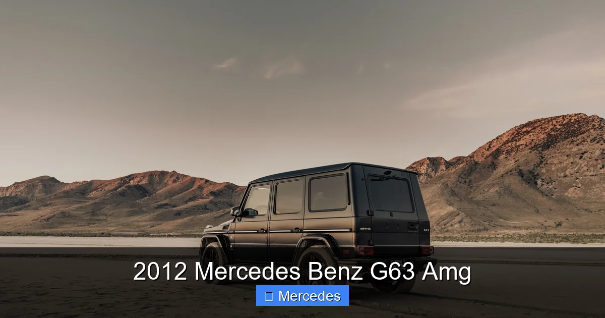 2012 Mercedes Benz G63 Amg