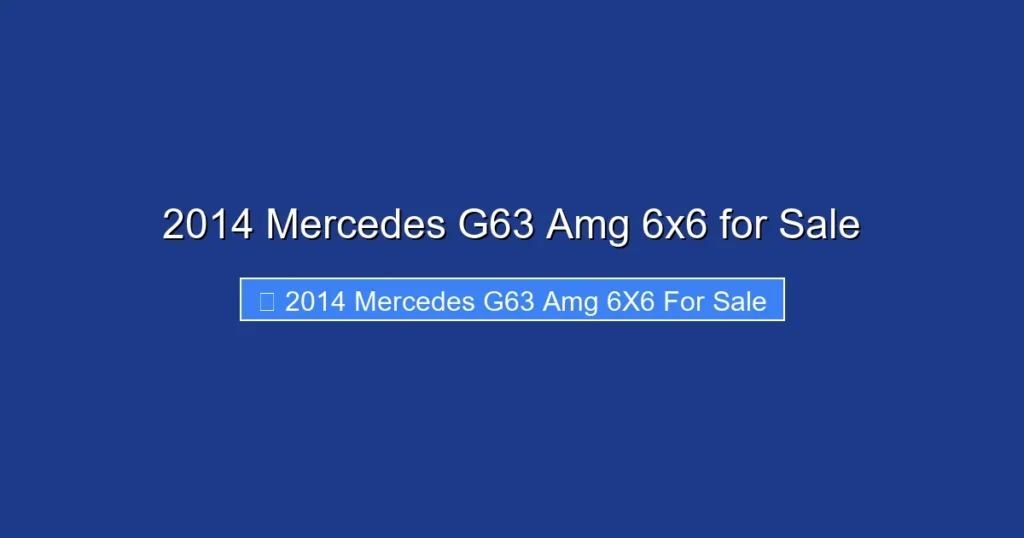 2014 Mercedes G63 Amg 6x6 for Sale