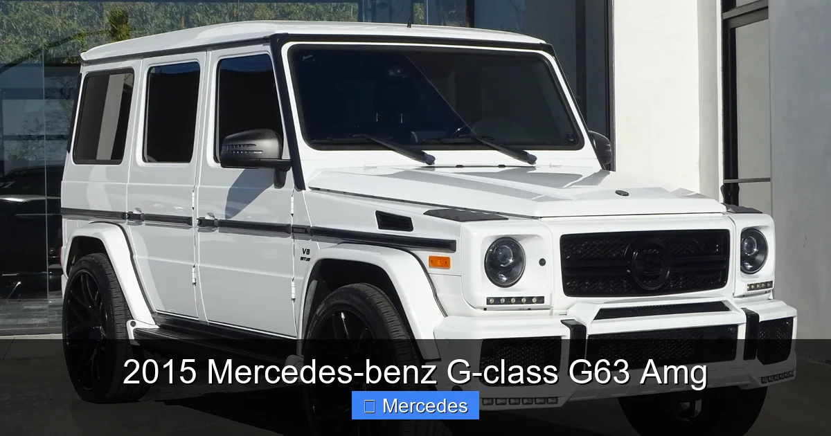 2015 Mercedes-benz G-class G63 Amg