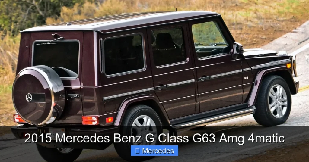 2015 Mercedes Benz G Class G63 Amg 4matic