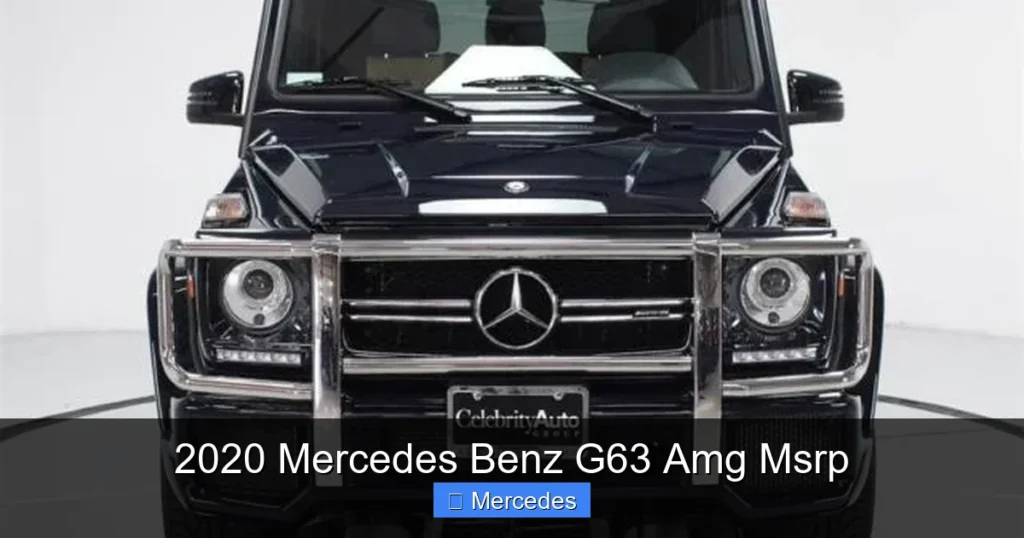 2020 Mercedes Benz G63 Amg Msrp
