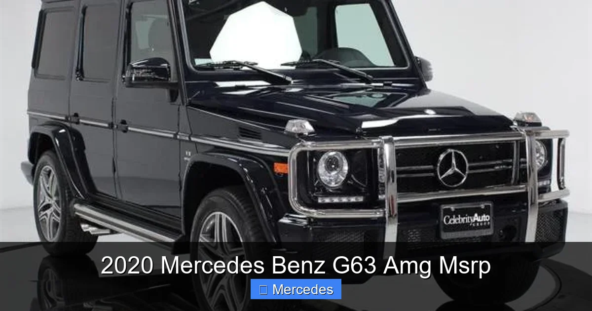 2020 Mercedes Benz G63 Amg Msrp