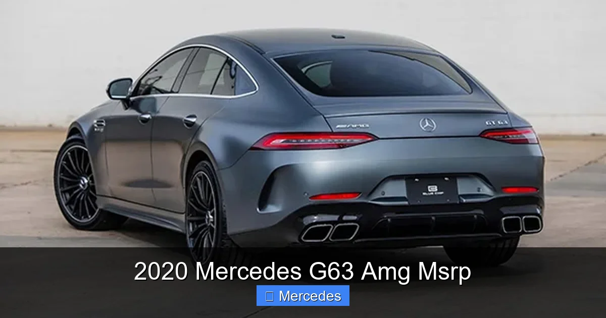 2020 Mercedes G63 Amg Msrp