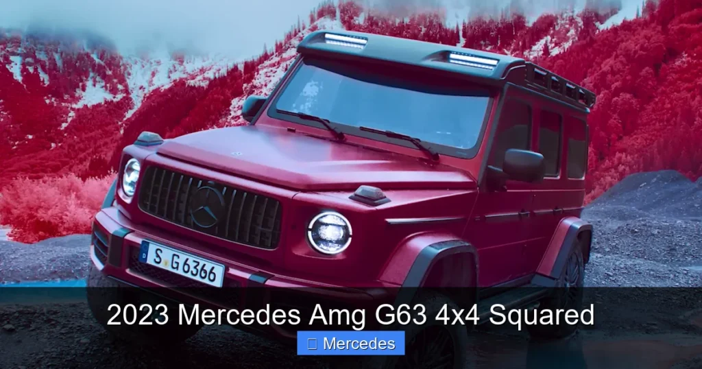 2023 Mercedes Amg G63 4x4 Squared