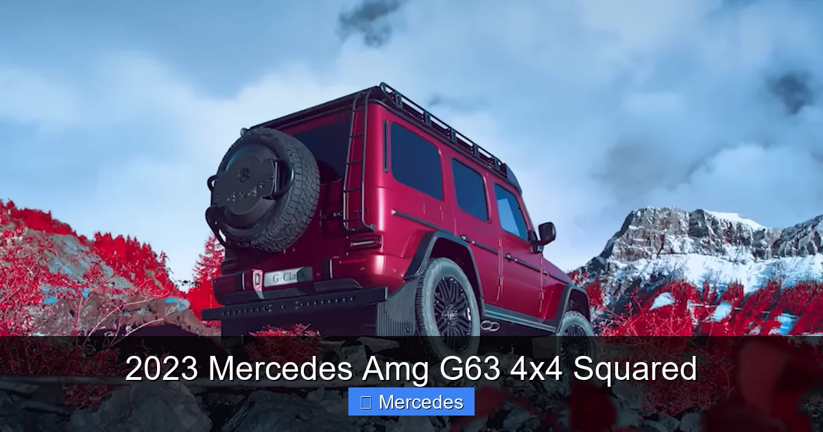 2023 Mercedes Amg G63 4x4 Squared
