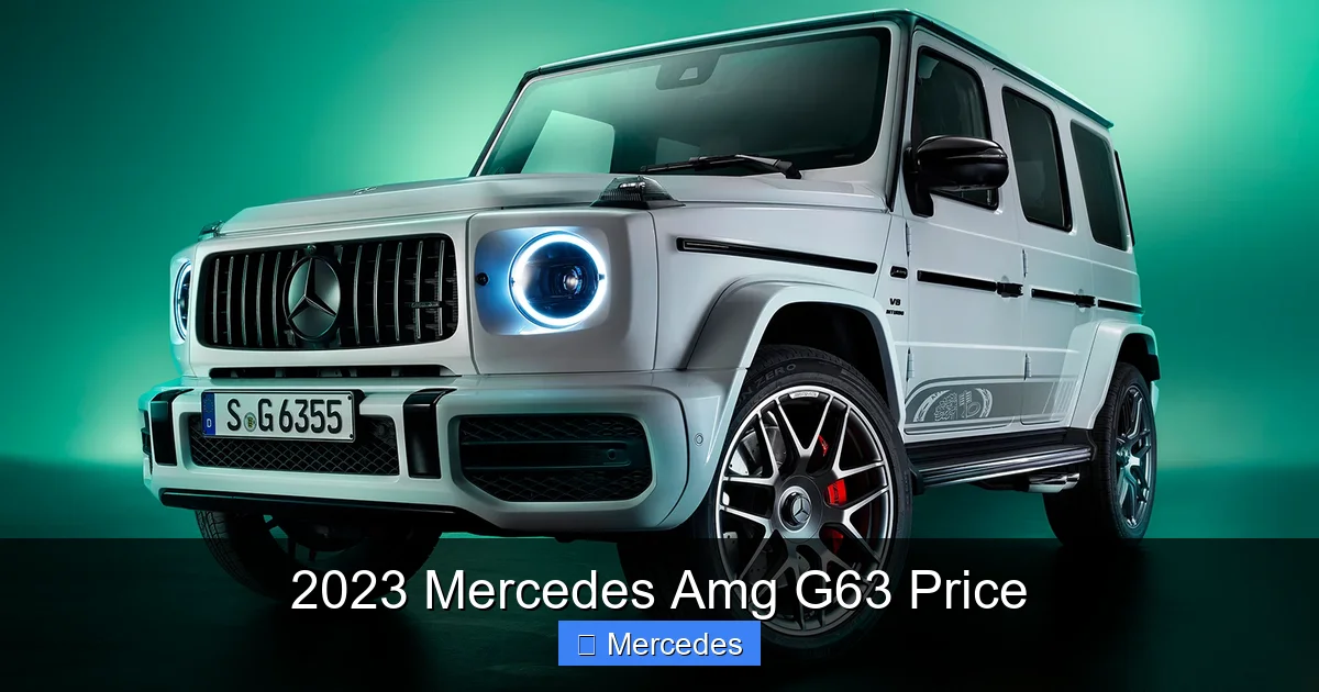 2023 Mercedes Amg G63 Price
