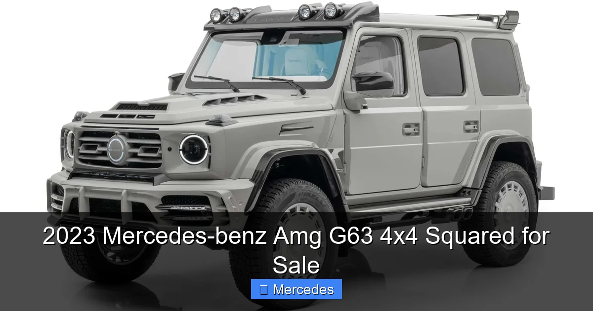 2023 Mercedes-benz Amg G63 4x4 Squared for Sale
