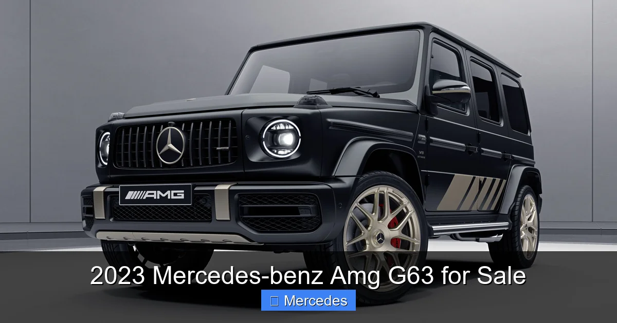 2023 Mercedes-benz Amg G63 for Sale