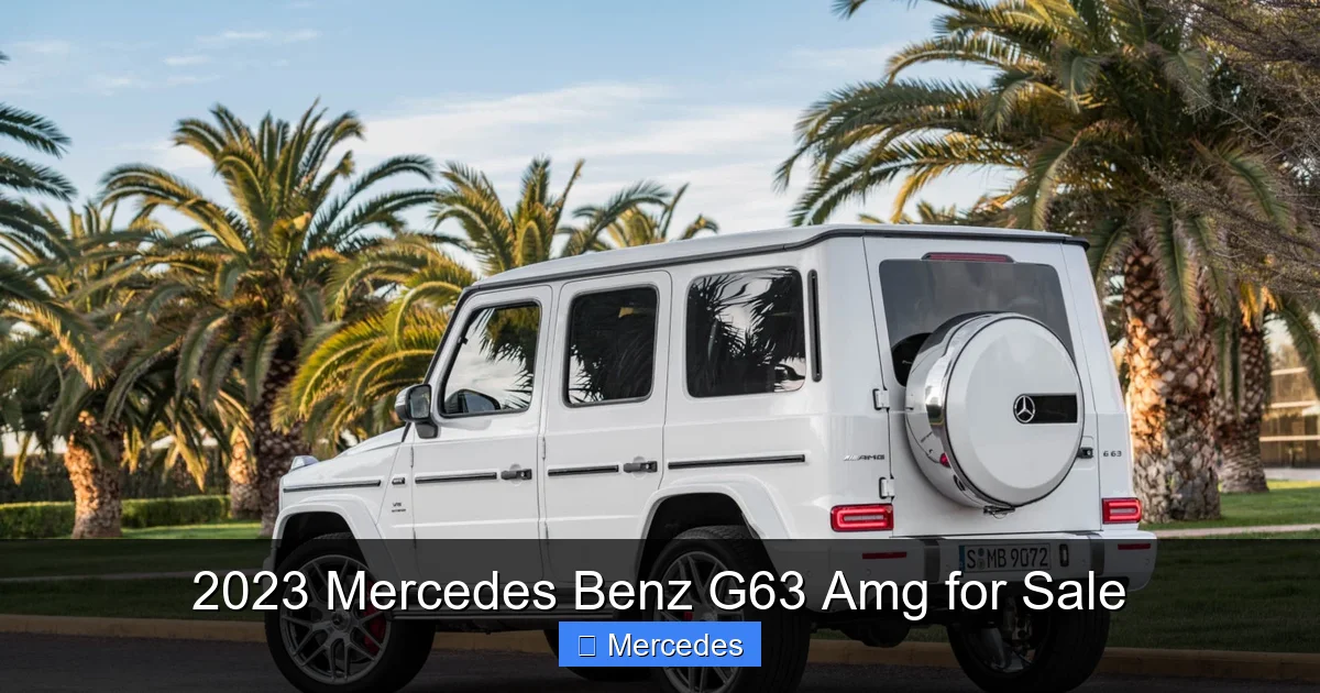 2023 Mercedes Benz G63 Amg for Sale