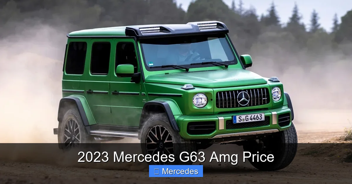 2023 Mercedes G63 Amg Price