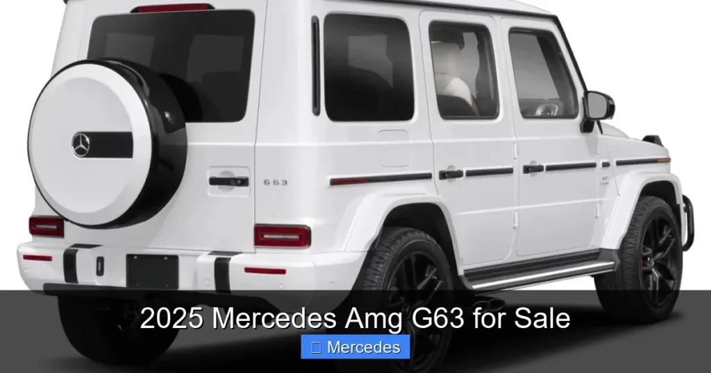 2025 Mercedes Amg G63 for Sale