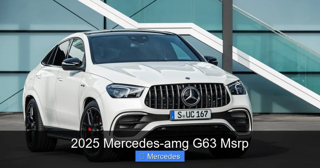 2025 Mercedes-amg G63 Msrp