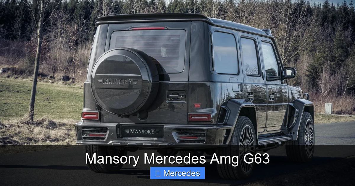 Mansory Mercedes Amg G63
