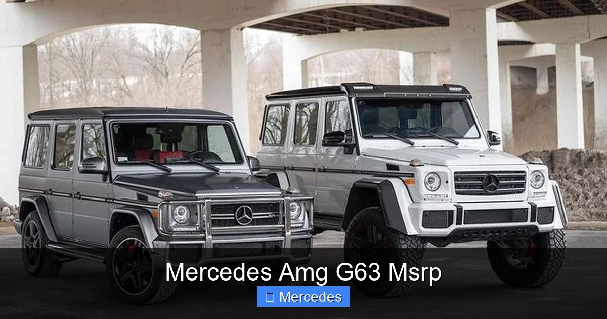 Mercedes Amg G63 Msrp