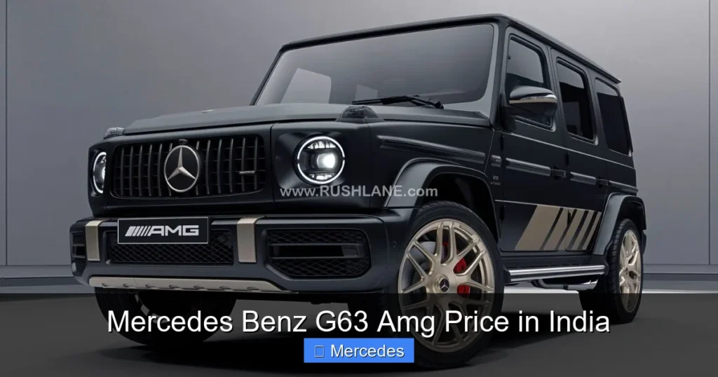Mercedes Benz G63 Amg Price in India