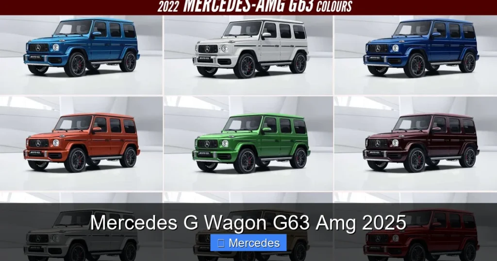 Mercedes G Wagon G63 Amg 2025