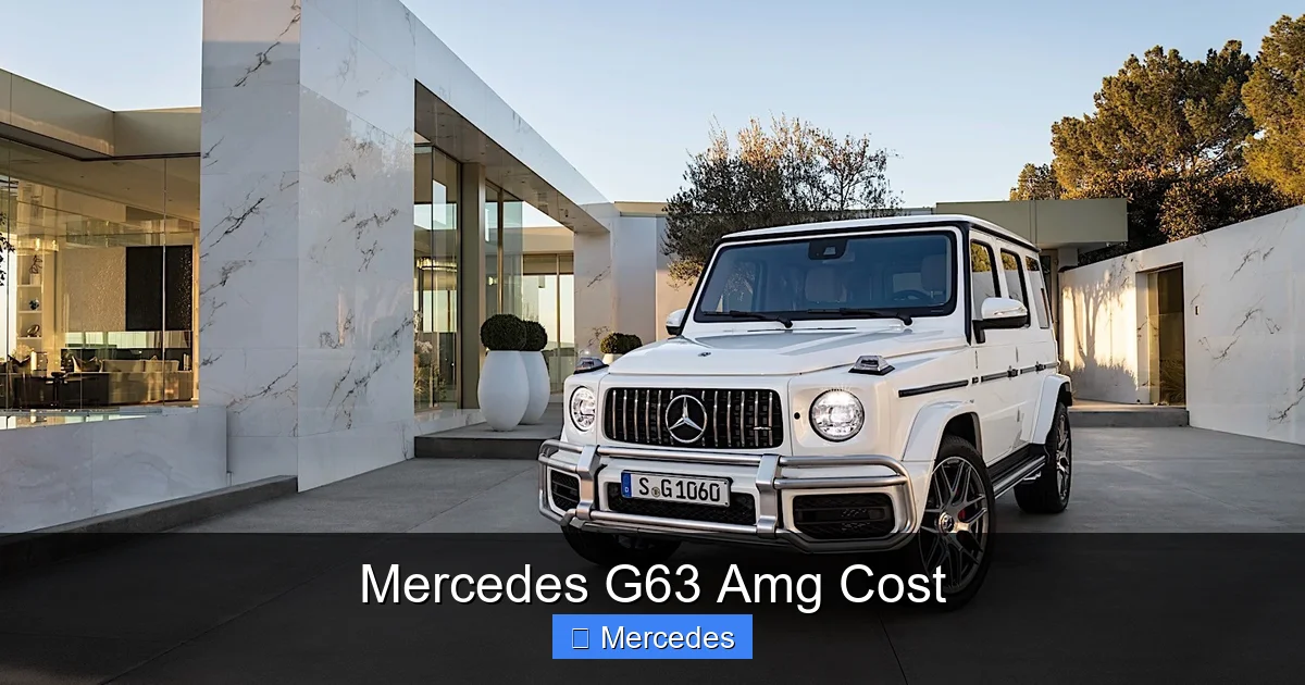 Mercedes G63 Amg Cost