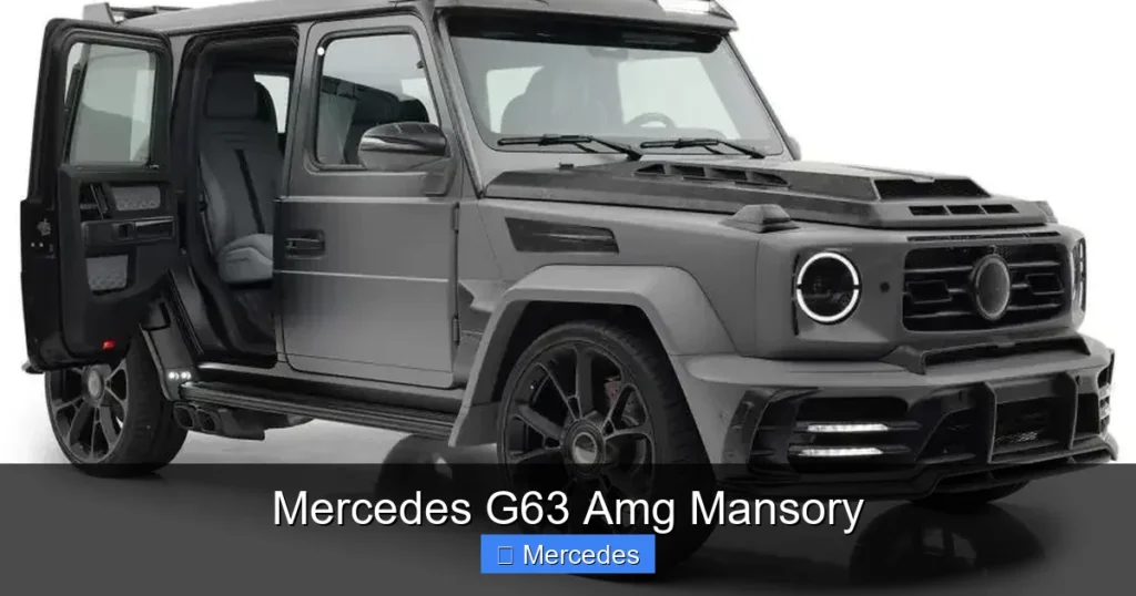 Mercedes G63 Amg Mansory