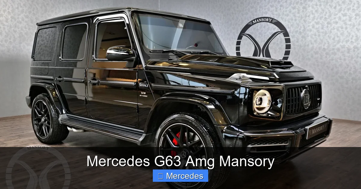 Mercedes G63 Amg Mansory