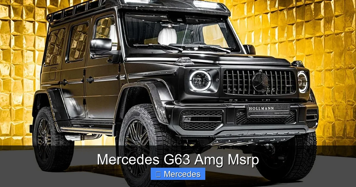 Mercedes G63 Amg Msrp